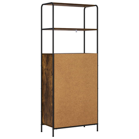 Wooden Highboard 65cm Wide With Steel Frame - Vantage Home