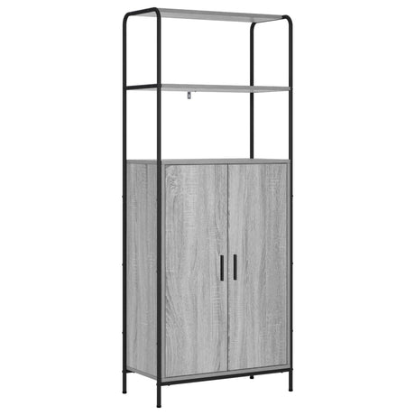 Wooden Highboard 65cm Wide With Steel Frame - Vantage Home