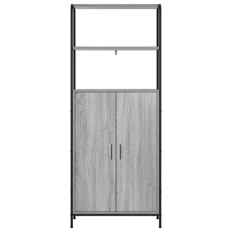 Wooden Highboard 65cm Wide With Steel Frame - Vantage Home