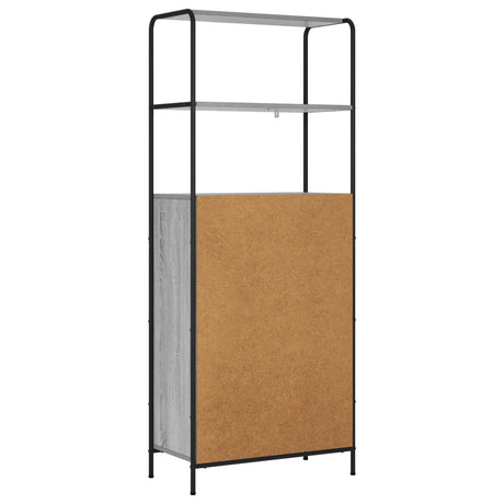 Wooden Highboard 65cm Wide With Steel Frame - Vantage Home