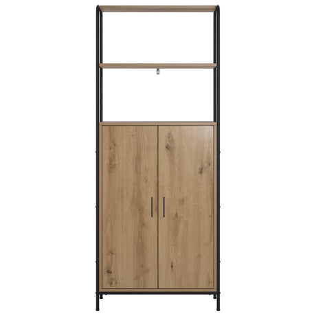 Wooden Highboard 65cm Wide With Steel Frame - Vantage Home