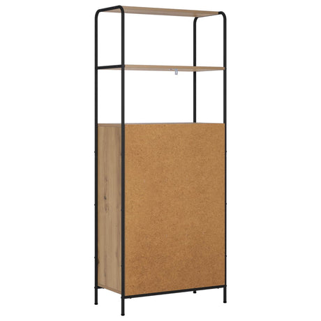 Wooden Highboard 65cm Wide With Steel Frame - Vantage Home