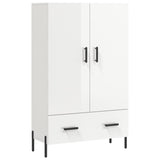 Wooden Highboard 69.5cm Wide With 2 Doors 1 Drawer - Vantage Home