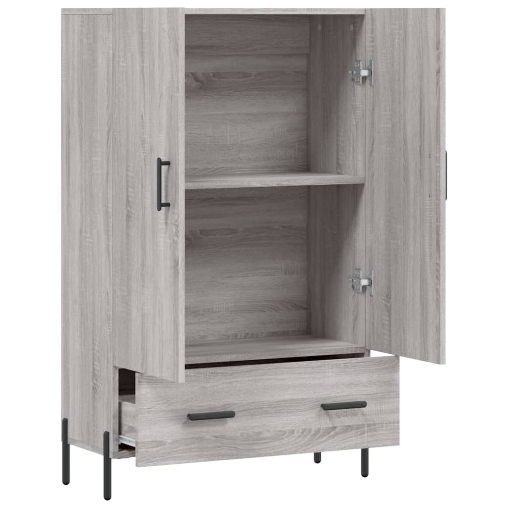 Wooden Highboard 69.5cm Wide With 2 Doors 1 Drawer - Vantage Home