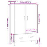 Wooden Highboard 69.5cm Wide With 2 Doors 1 Drawer - Vantage Home
