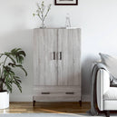 Wooden Highboard 69.5cm Wide With 2 Doors 1 Drawer - Vantage Home
