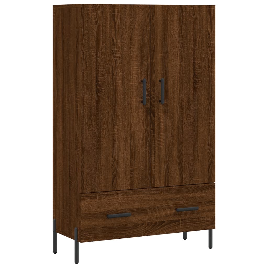 Wooden Highboard 69.5cm Wide With 2 Doors 1 Drawer - Vantage Home