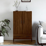 Wooden Highboard 69.5cm Wide With 2 Doors 1 Drawer - Vantage Home