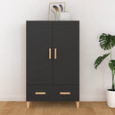 Wooden Highboard 70cm Wide With 2 Doors 1 Drawer - Vantage Home