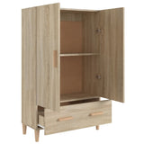 Wooden Highboard 70cm Wide With 2 Doors 1 Drawer - Vantage Home