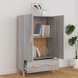 Wooden Highboard 70cm Wide With 2 Doors 1 Drawer - Vantage Home