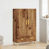 Wooden Highboard 70cm Wide With 2 Doors 1 Drawer - Vantage Home