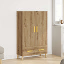 Wooden Highboard 70cm Wide With 2 Doors 1 Drawer - Vantage Home