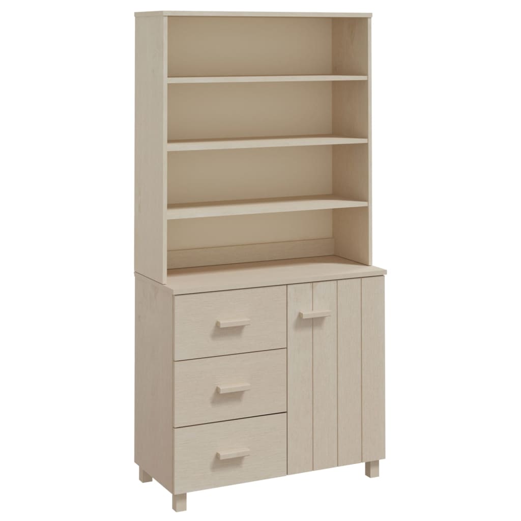 Wooden Highboard With 1 Door And 3 Drawers - Hamar