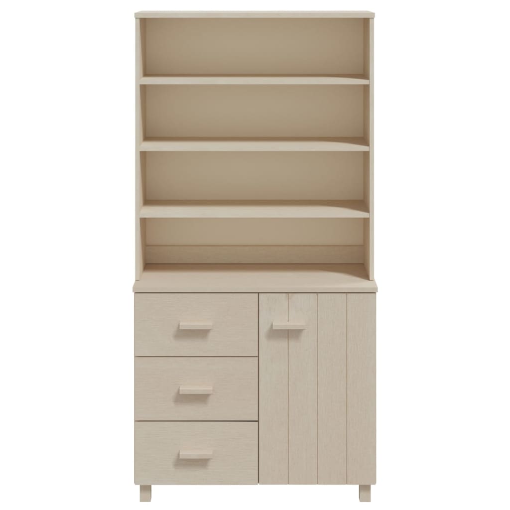 Wooden Highboard With 1 Door And 3 Drawers - Hamar