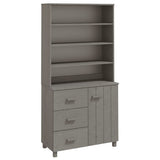 Wooden Highboard With 1 Door And 3 Drawers - Hamar