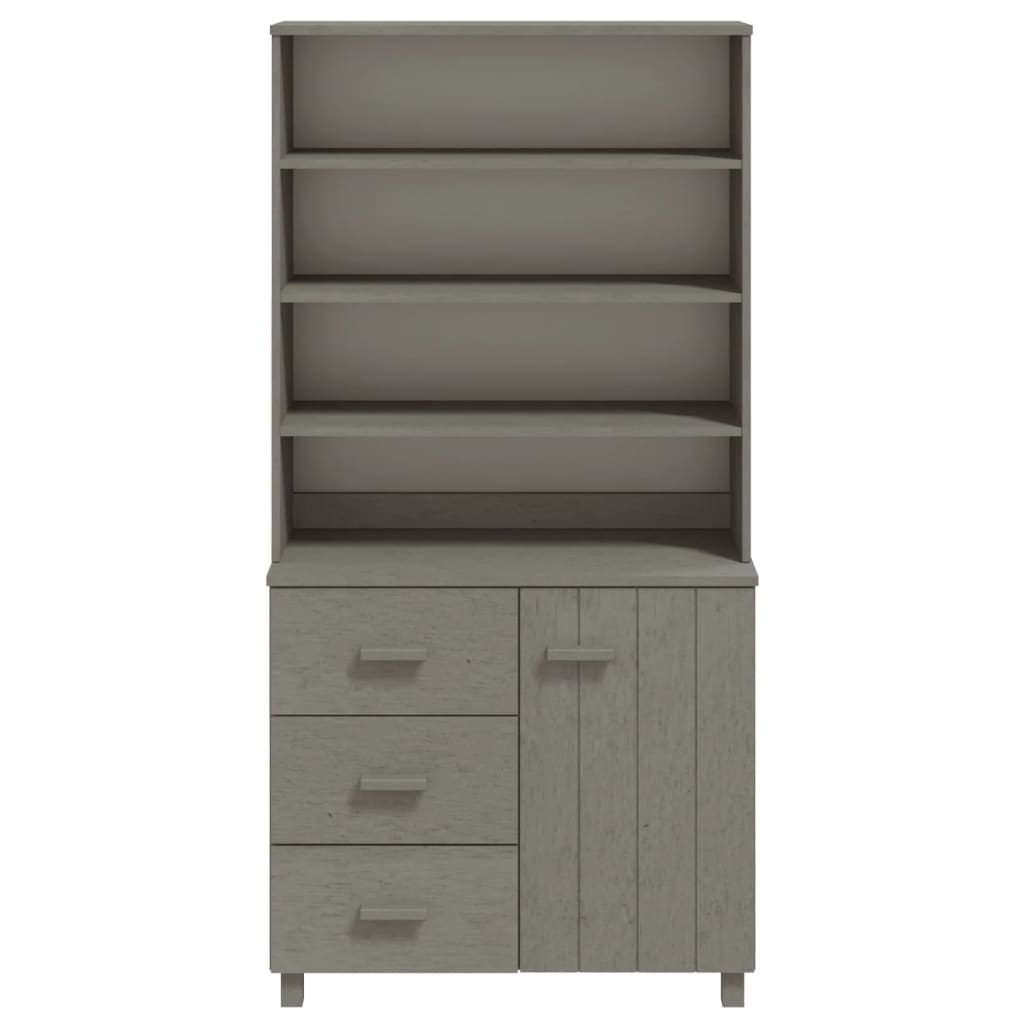 Wooden Highboard With 1 Door And 3 Drawers - Hamar