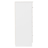 Wooden Highboard With 1 Door And 5 Drawers - Nevada