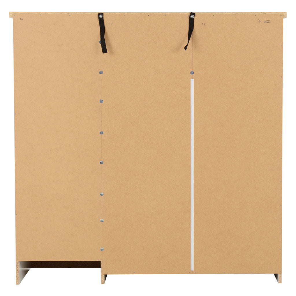 Wooden Highboard With 1 Door And 5 Drawers - Nevada