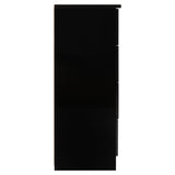 Wooden Highboard With 1 Door And 5 Drawers - Nevada