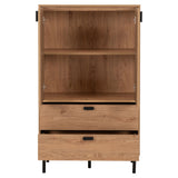 Wooden Highboard With 2 Doors And 2 Drawers - Leon