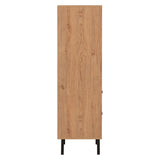 Wooden Highboard With 2 Doors And 2 Drawers - Leon