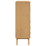 Wooden Highboard With 2 Doors And 3 Drawers - Olden