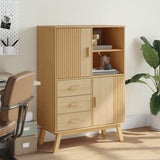 Wooden Highboard With 2 Doors And 3 Drawers - Olden