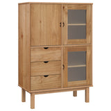 Wooden Highboard With 3 Doors And 3 Drawers - Otta
