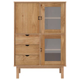 Wooden Highboard With 3 Doors And 3 Drawers - Otta