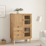 Wooden Highboard With 3 Doors And 3 Drawers - Otta