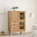 Wooden Highboard With 3 Doors And 3 Drawers - Otta