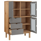 Wooden Highboard With 3 Doors And 3 Drawers - Otta