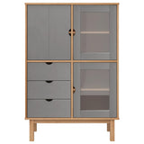 Wooden Highboard With 3 Doors And 3 Drawers - Otta
