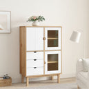 Wooden Highboard With 3 Doors And 3 Drawers - Otta