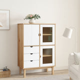 Wooden Highboard With 3 Doors And 3 Drawers - Otta
