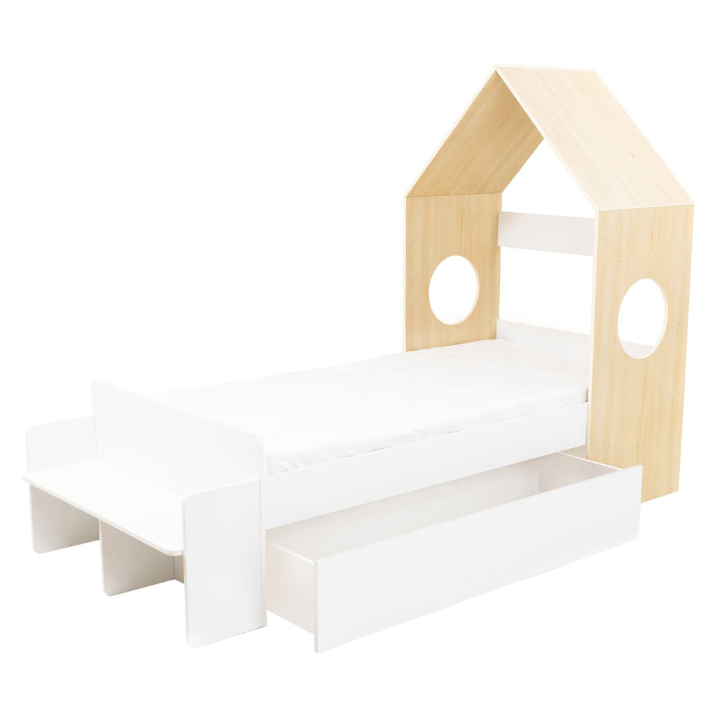Wooden House Day Bed With 1 Drawer - Cody
