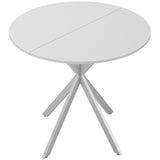 Wooden Industrial Dining Table Round for 2 to 4 People - Velmora