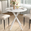 Wooden Industrial Dining Table Round for 2 to 4 People - Velmora