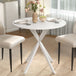 Wooden Industrial Dining Table Round for 2 to 4 People - Velmora