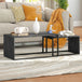 Wooden Industrial Nesting Coffee Tables in Set of 2 - Velmora
