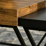 Wooden Industrial Nesting Coffees Table in Set of 2 - Velmora