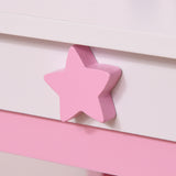 Wooden Kids Dressing Table Set 49cm Wide - Velmora