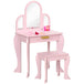 Wooden Kids Dressing Table Set 52cm Wide - Velmora