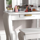 Wooden Kids Dressing Table Set 52cm Wide - Velmora