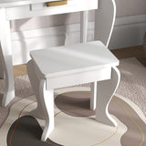 Wooden Kids Dressing Table Set 52cm Wide - Velmora