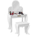 Wooden Kids Dressing Table Set 52cm Wide - Velmora