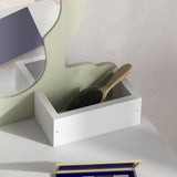 Wooden Kids Dressing Table Set 55cm Wide Flower Design - Velmora