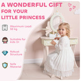 Wooden Kids Dressing Table Set 59.5cm Wide - Velmora