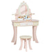 Wooden Kids Dressing Table Set 59.5cm Wide - Velmora